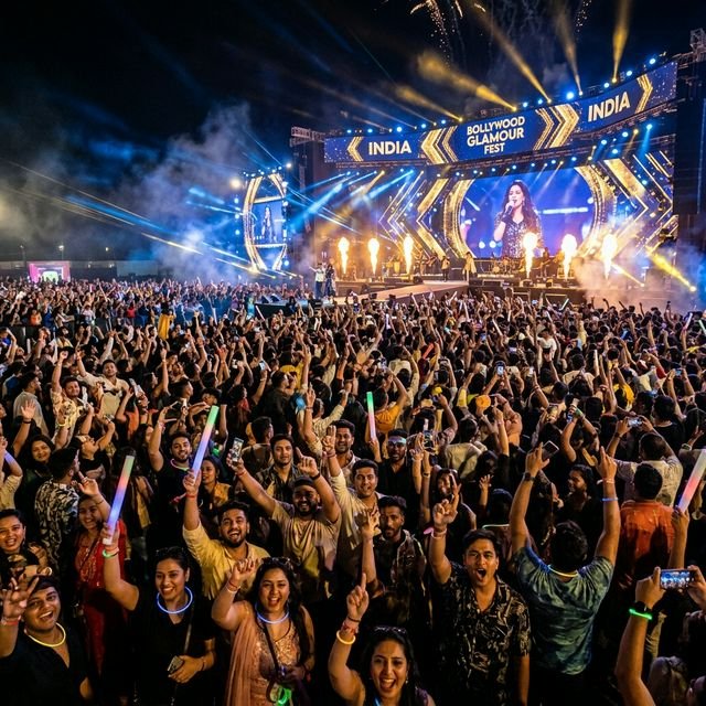 Massive Concert Audience Atmosphere